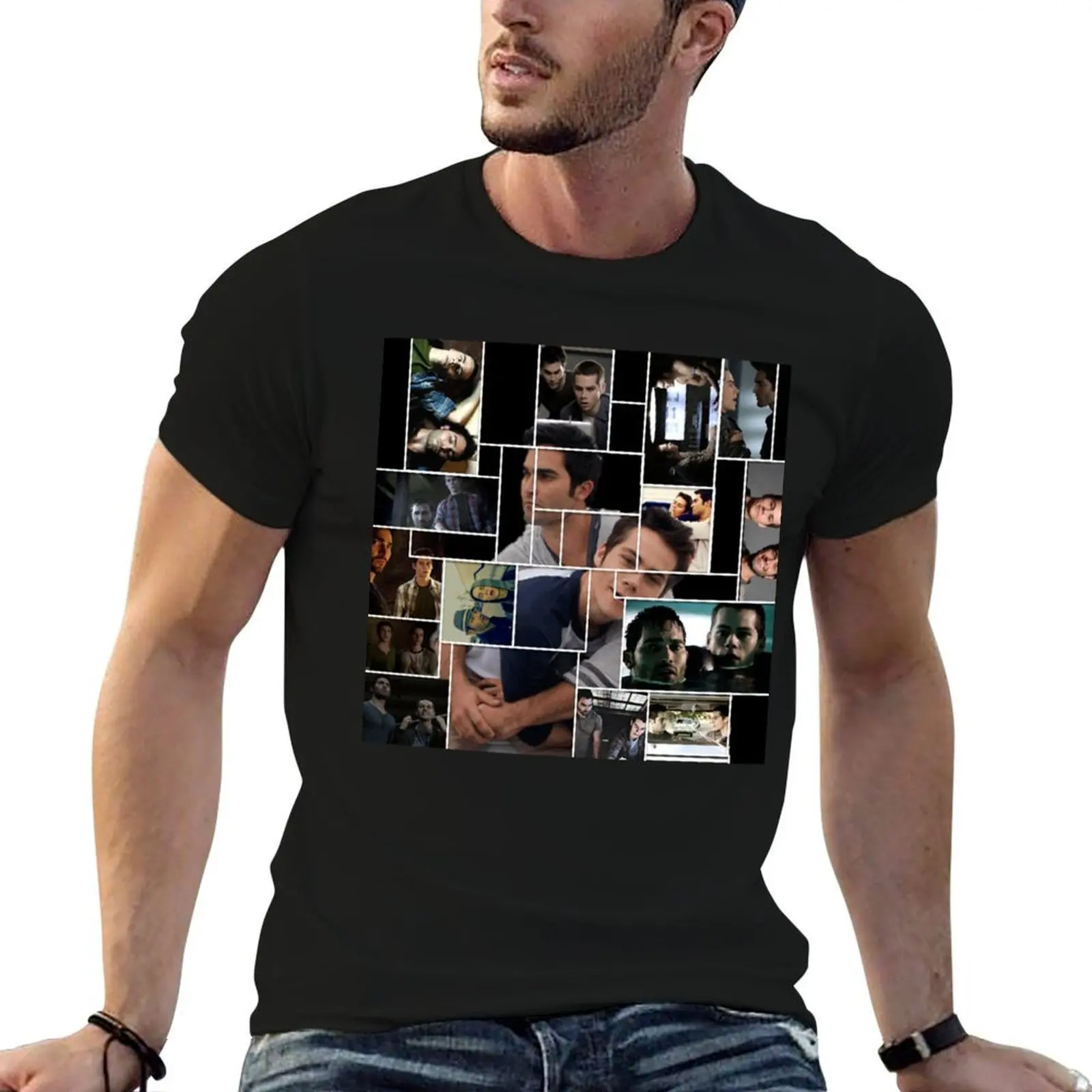 

Squares graphic shirt man Sterek cotton t for shirts men shirt t man man t T-Shirt