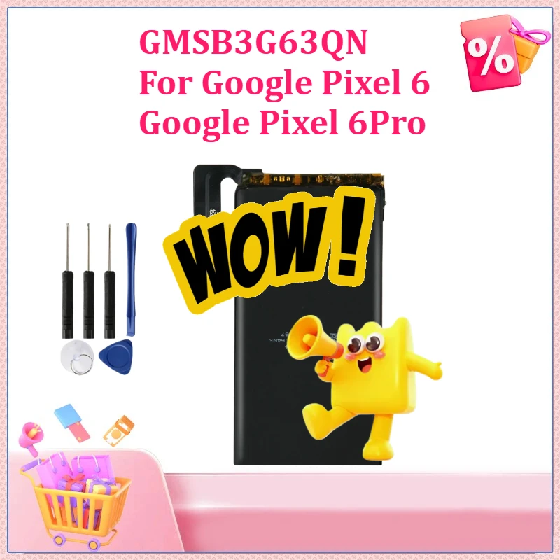 

Replacement Battery G63QN For Google Pixel 6 Pro 5003mAh GMSB3 For Google Pixel 6 4614mAh GLU7G For Google Pixel 6A