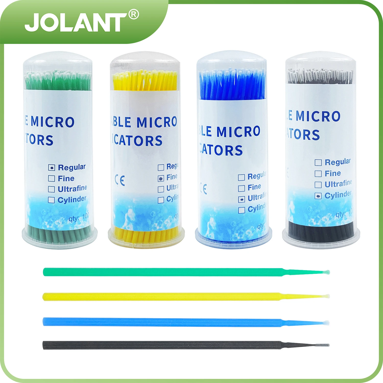 JOLANT 100Pcs/Bottle Dental Disposable Micro Brushes Applicators Micro Brush Dentistry Odontologia Extension Tools Dentist