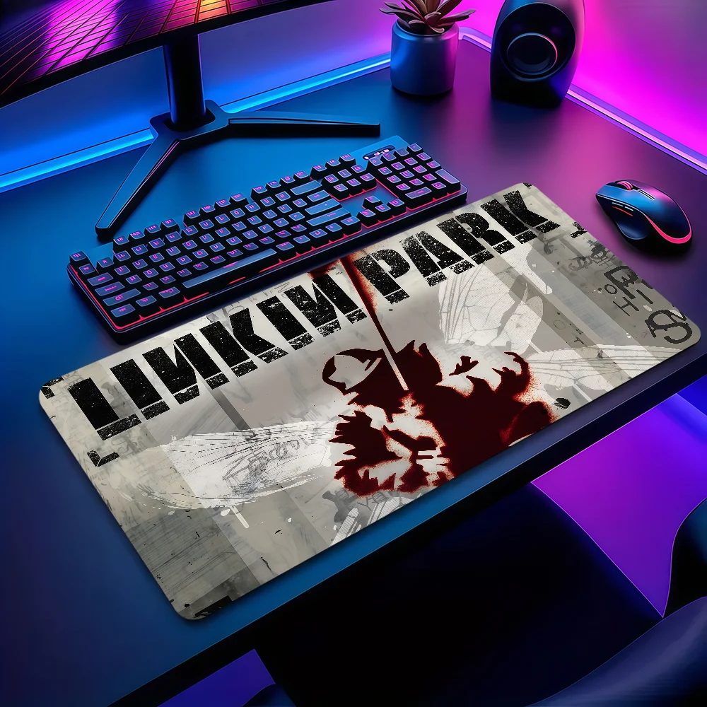 Singer L-Linkin Park Mouse Pad Large Non-slip Lockedge Desktop Computer Desk Mat Keyboard Writing MousePad Office Gamer Student