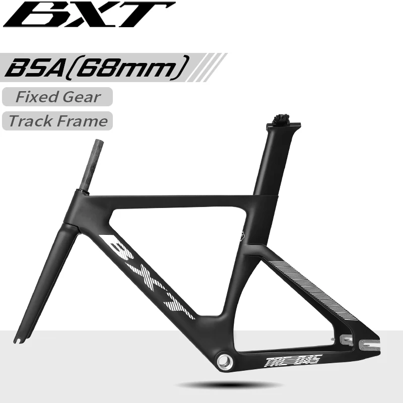 

BXT Hot Selling Carbon Fiber Track Frame Carbon Track Frameset fit 700Cx25C Fixed Gear Road Bike Frame size 49/51/54/57/60cm