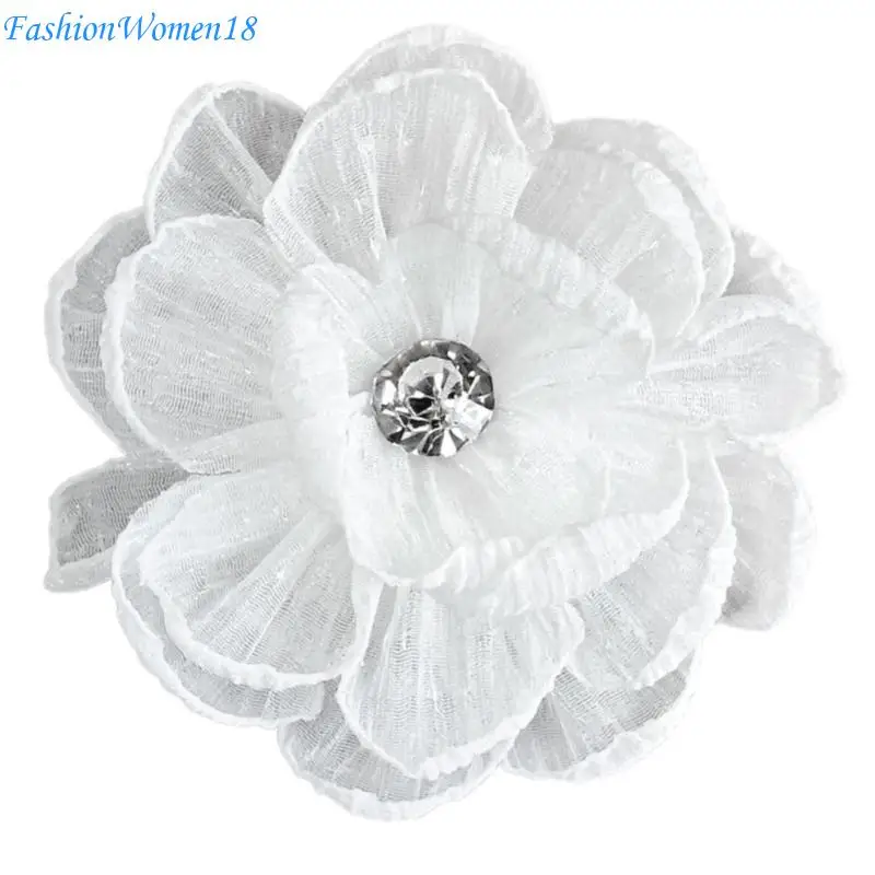 

Elegant Flower Patches Bridal Appliques Soft Fashion Vintage Flower Brooches 57BD
