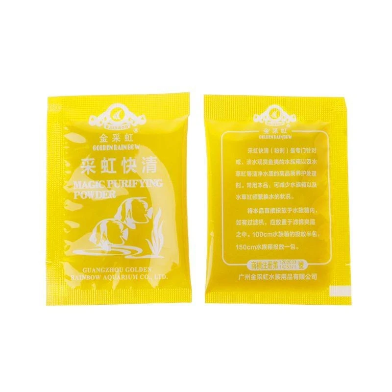 5 Pack Aquarium Water Clarifier Powder Fish for Tank Water Cleaner Removes Odor