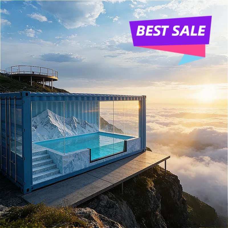 Container Pool Shipping Container Pool Portable Stainless Steel Pool Hotel Rooftop Infinity Outdoor Bar Summer Leisure Custom