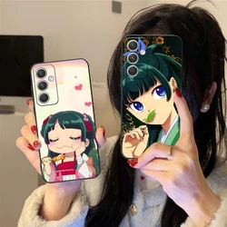 Kusuriya Mao Mao Mobile Cell Phone Case for Samsung Galaxy S24 S23 S22 S21 S20 S10 S9 Plus FE Ultra Lite Black Phone Cover Shell