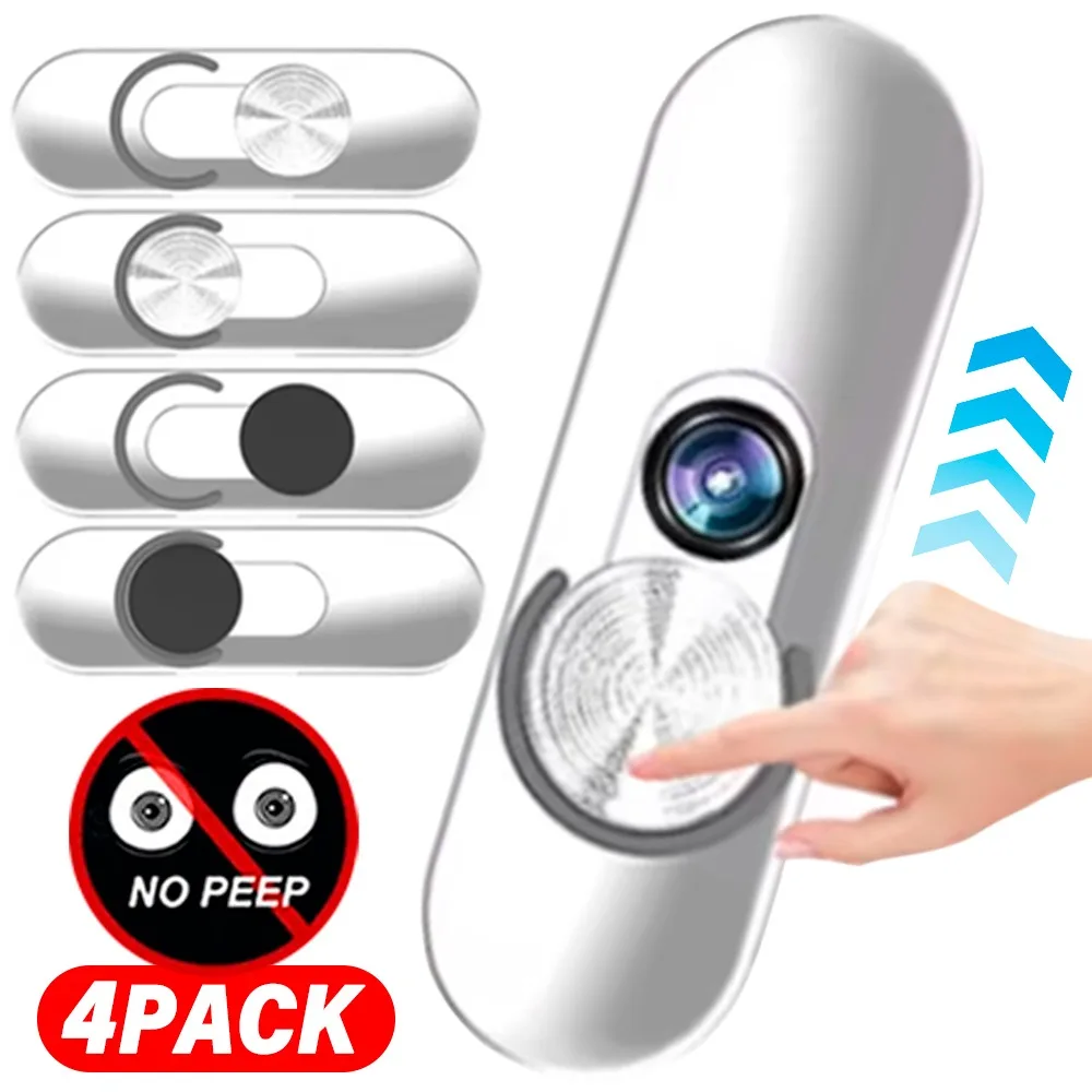 

Metal Sliding Webcam Cover Camera Cover Slider for Android Phone IPad Laptop Macbook 1-4Pcs Lens Privacy Transparent Sticker