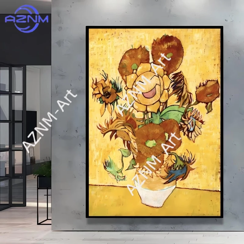 Print on Canvas Pokemon Pikachu Poster Cute Cartoon Characters Bright and Clear Colors Modern Living Room Decoration Paintings