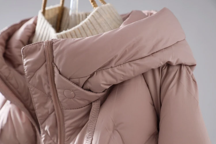 Schinteon Women Light 90% White Duck Down Jacket Casual Loose Autumn Winter Outwear with Hood Korean Style Coat 2026 New