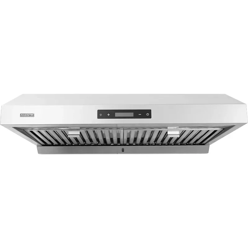 Vesta Atlanta 860CFM 30'' Stainless Steel Range Hood With Dual Motor, Auto Delay Shutoff, Contemporary Design