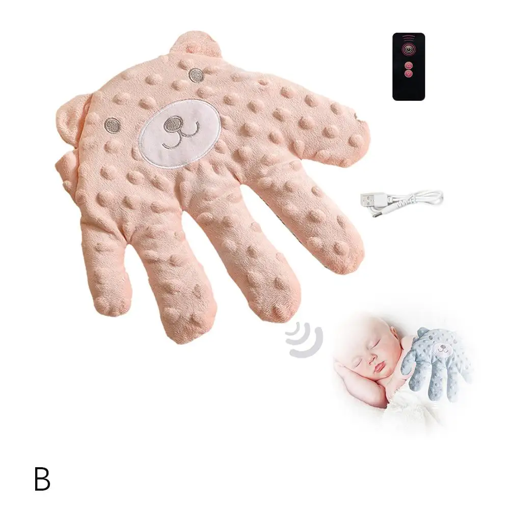 Sleep Soothing Palm Tool For Babies Anti-scare Soothing Pressure Cartoon Hand Glove Anti-Anxiety Electric Soothing Doll Glo M2F9