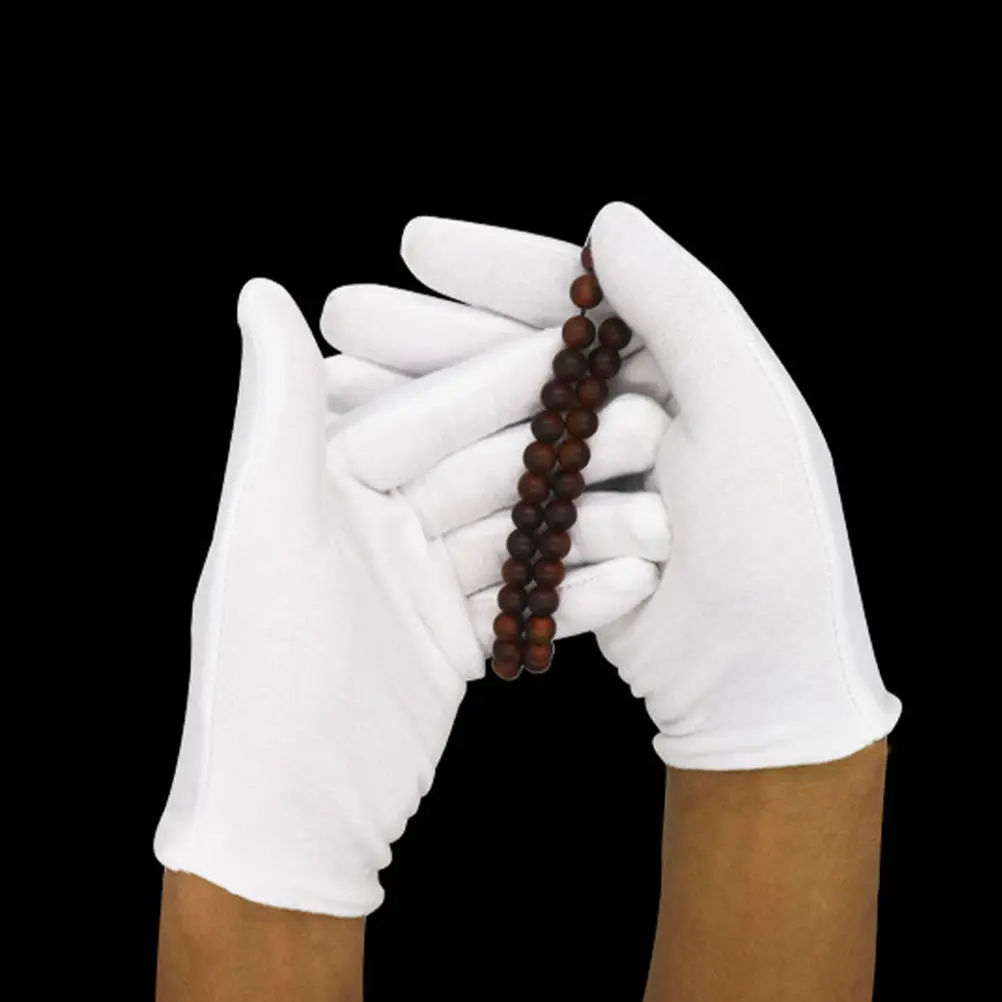 

12 пар защитных рабочих перчаток из чистого хлопка, утолщенные, для защиты рук, удобные, безопасные, для садоводства и уборки