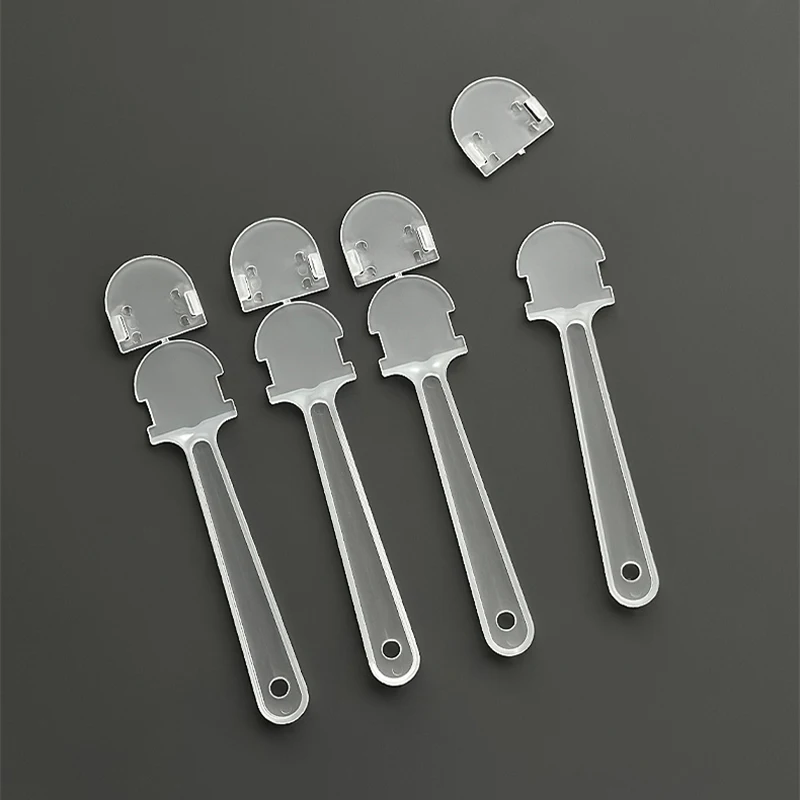100pcs Transparent Handle for Hand Fan DIY Christmas Craft Supplies Child Handmade Material Wedding Party Favors Plastic Fans