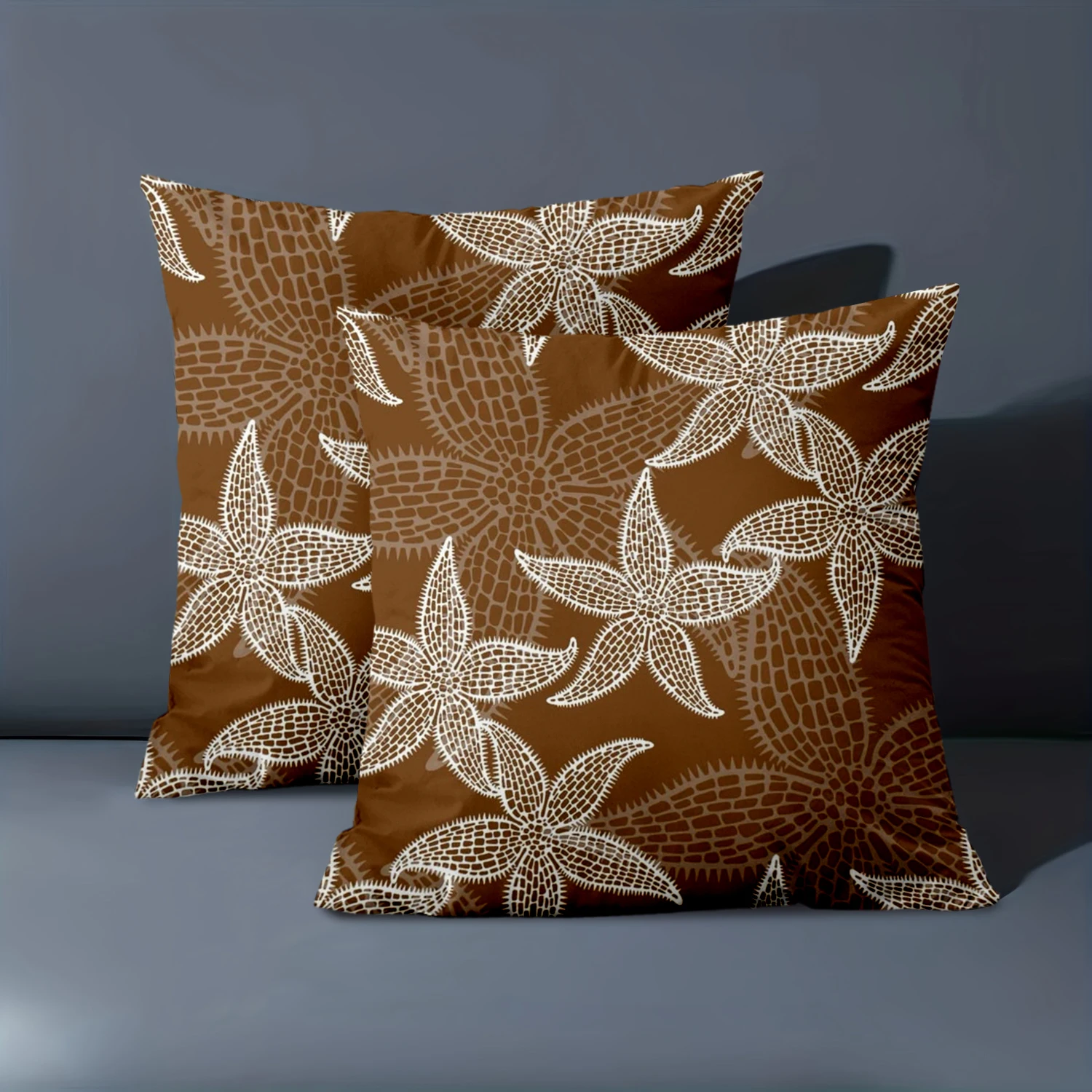 1 Pieces Boho Starfish Print Throw Pillow Covers Pattern Cushion Cover Suitable for Sofa Bedroom Car Pillow Cover