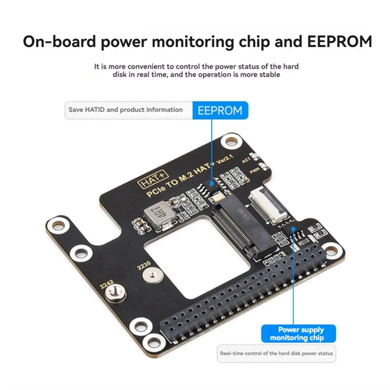 A93P Pcie To M.2 Adapter For Raspberry Pi 5 Supports Nvme Protocol M.2 Solid State Drive