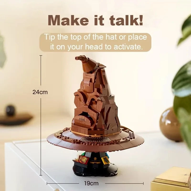 

Branch hat creative college hat Moc creative building block model DIY toy boy girl adult Christmas gift home decoration