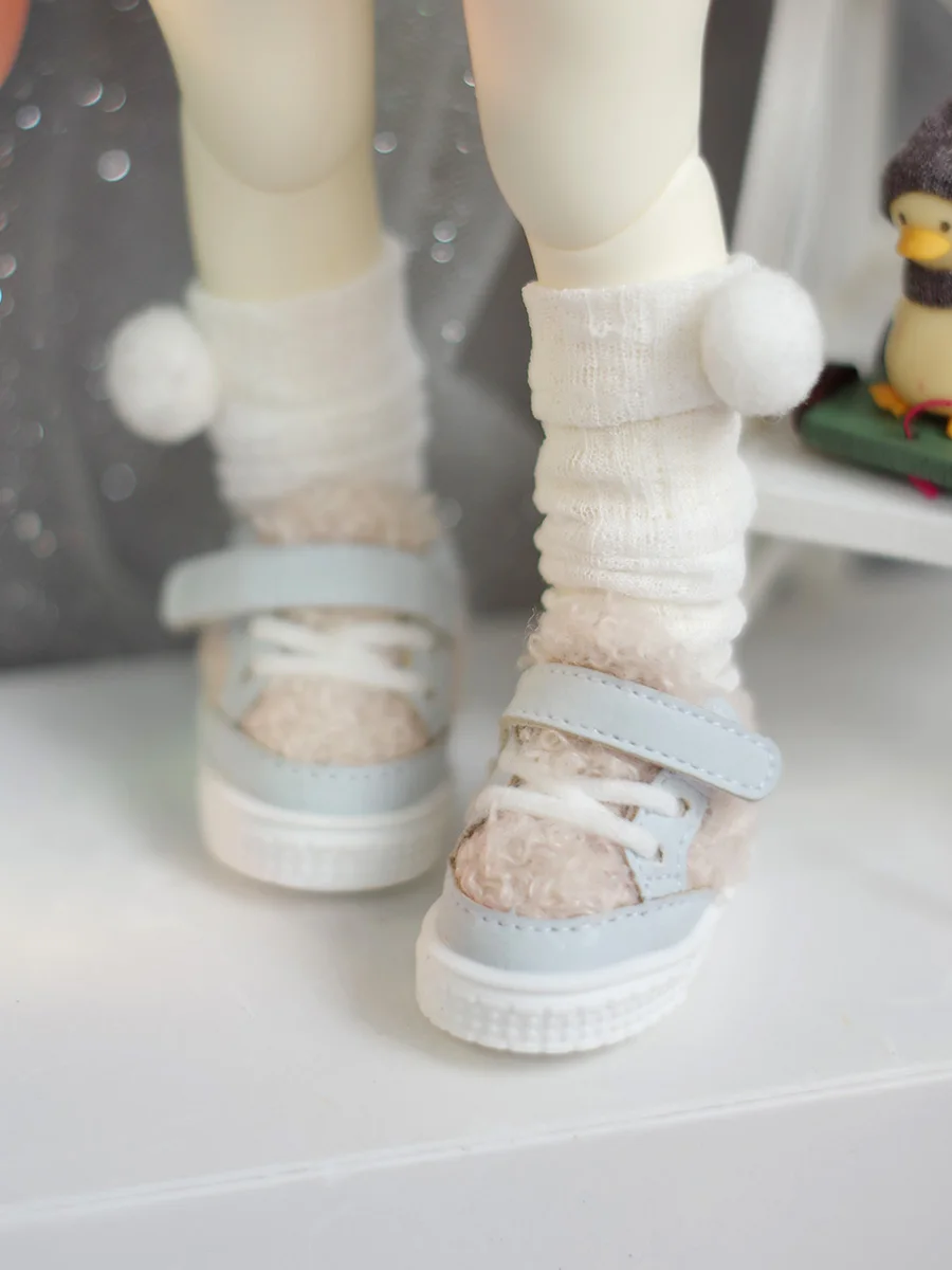 

BJD Doll Shoes Doll Flat Feet Wear Colored Plush Casual Shoes For 1/6 BJD YOSD Doll Accessories