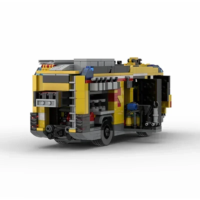 Auto Modell Moc Bausteine Dubai RT Hybrid Feuerwehr auto Motor Technologie modulare Blöcke Geschenke Weihnachts spielzeug DIY Sets Montage