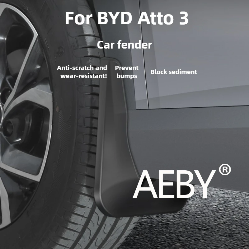 AEBY BYD Atto 3 스마트 드라이빙 에디션 2025 물 및 먼지 보호 휠 펜더 액세서리, 스플래시 보호 펜더