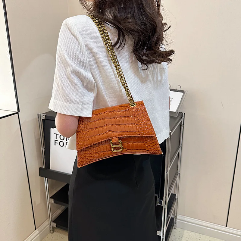 

Affordable Luxury Women's Crossbody Bag 2025 Crocodile Texture Underarm Purse Durable PU Leather for Daily Use Lightweight