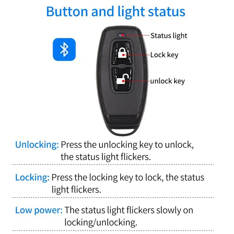 5X 2.4Ghz ワイヤレスリモコン Bluetooth キーフォブ TTLOCK スマートドアロックスマートデバイス Ttlock APP-Y41A で動作
