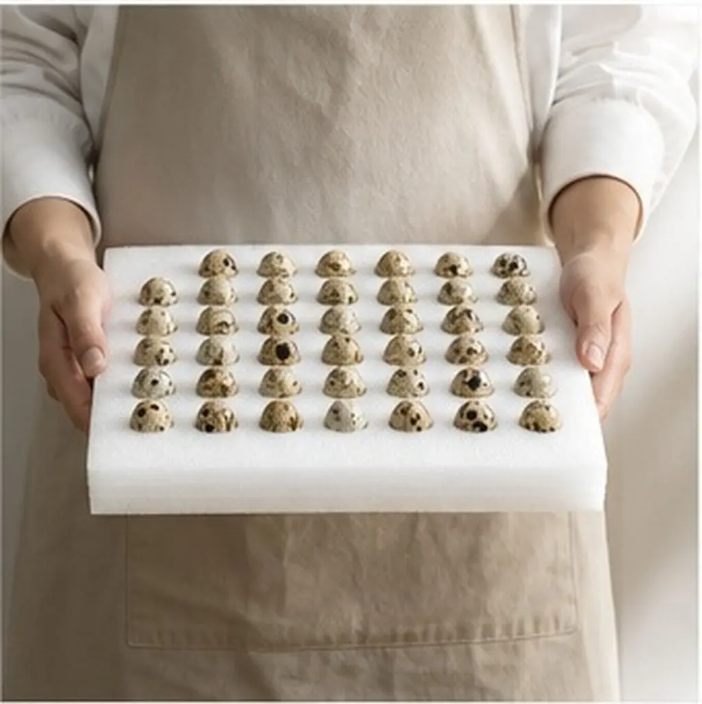 2Sets Quail Eggs Holder Pearl Wool Tray Storage Egg Keeper Organizer Perfect Size for Home Egg Store Quail Eggs Tray
