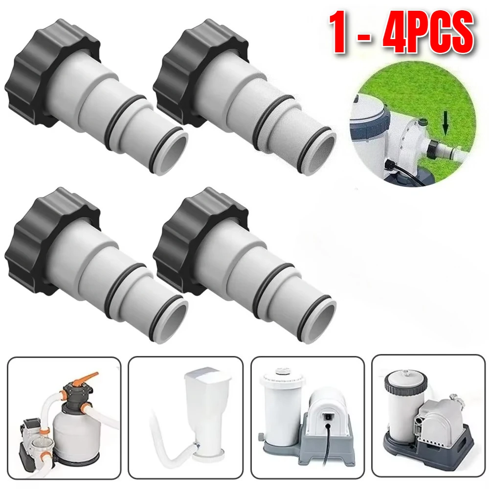 Adaptador y conector de manguera de piscina Intex, 1-4 Uds., roscados para sistema de filtro de bomba de piscina sobre el suelo, reemplazo Universal