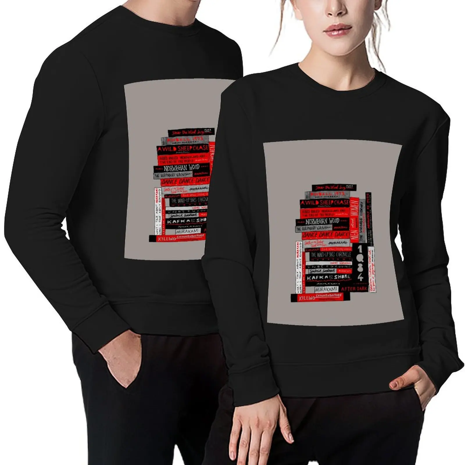 

Murakami Book Stack Fanatic (Colour) Pullover mens designer clothes men clothes clothes for men winter man sweatshirt