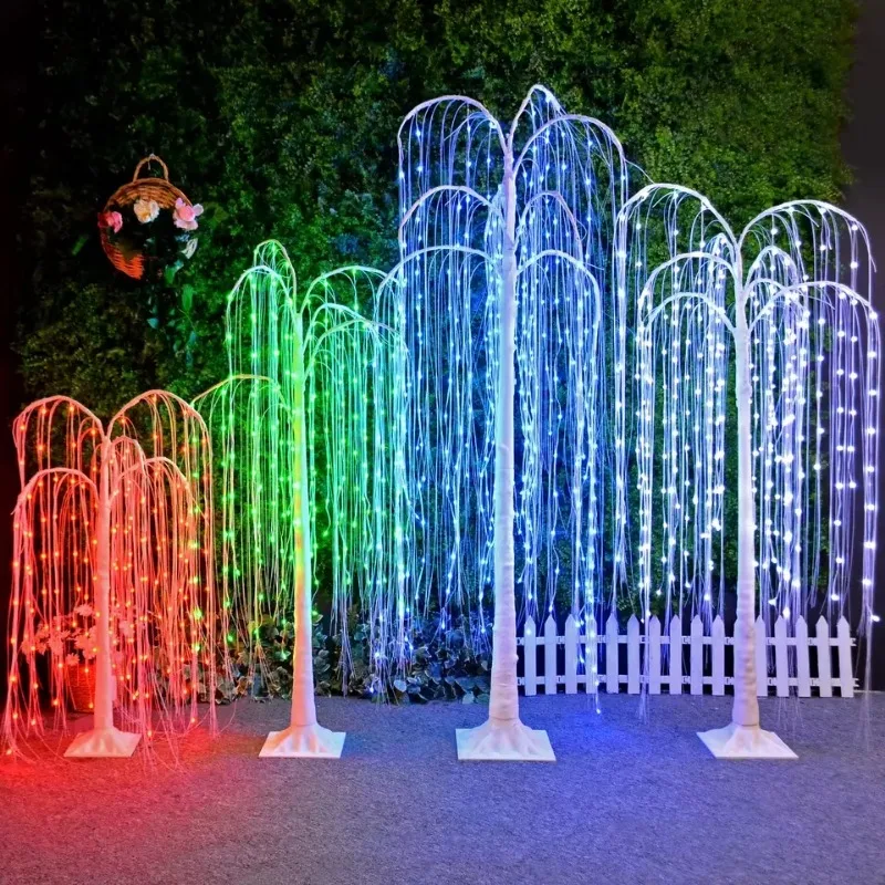Warm White LED Glow Flashing Willow Christmas Day RC Decoration