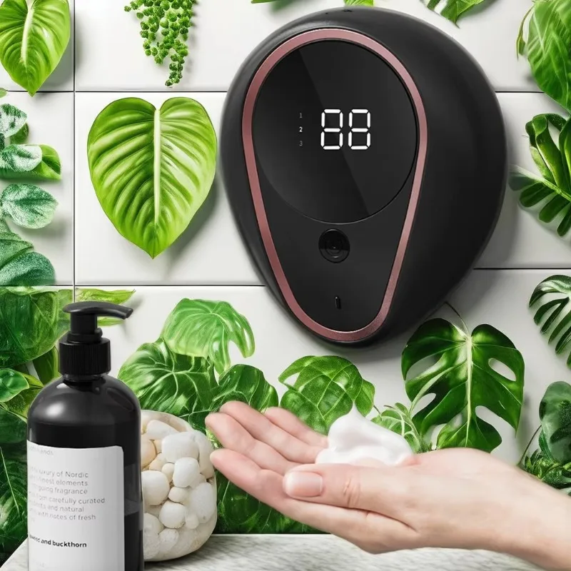 300ml Intelligent Soap Dispenser Bubble and Wash Hands Foam Automatic Wall Mounted Sensor Soap Dispenser for Bathroom Kitchen