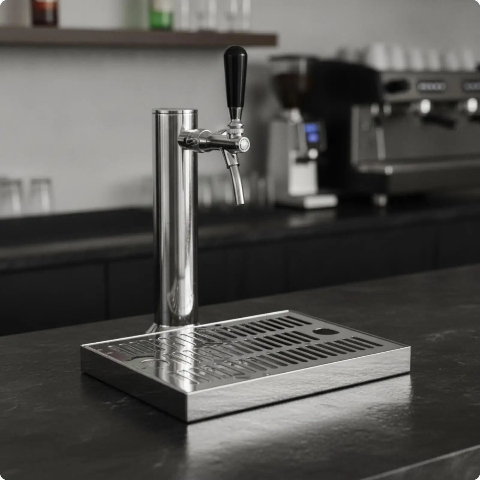 Beer Drip Tray Stainless Steel Surface Mount Drip Tray Low-Profile for Bartenders, Homebrewers, Establishments, Kegerators