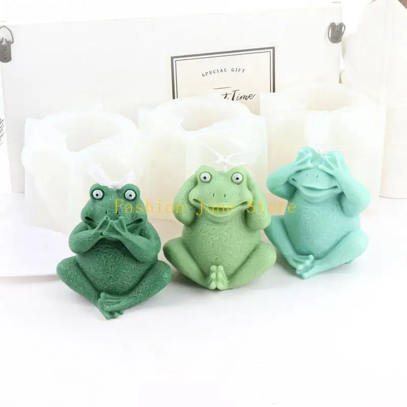 

N5KA for Frog Silicone Mold Gypsum Epoxy Resin Aroma Mould for Home Decoration