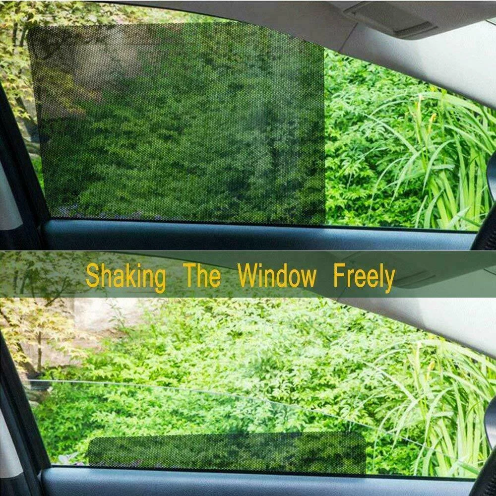 2pcs Car Sun Shade Cover Rear Window Side Block Static Cling Visor Shield Screen Car Side Window Sun Shades Stickers Protection