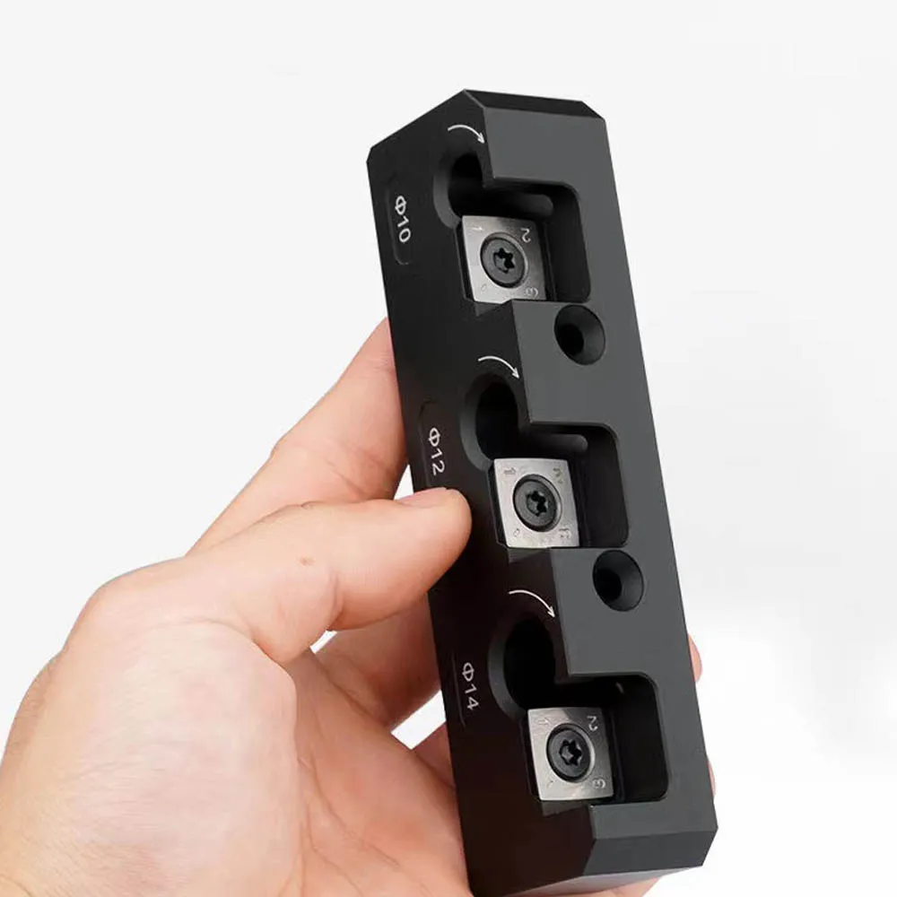 Com lâmina de carboneto broca elétrica fresagem passador haste redonda ferramenta auxiliar carpintaria diy 10mm, 12mm, 14mm ferramenta