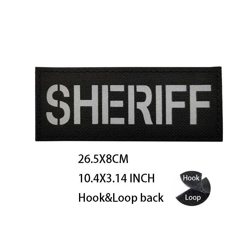 Insignias Sheriff PVC – Parches tácticos velcro para chalecos - imagen 2