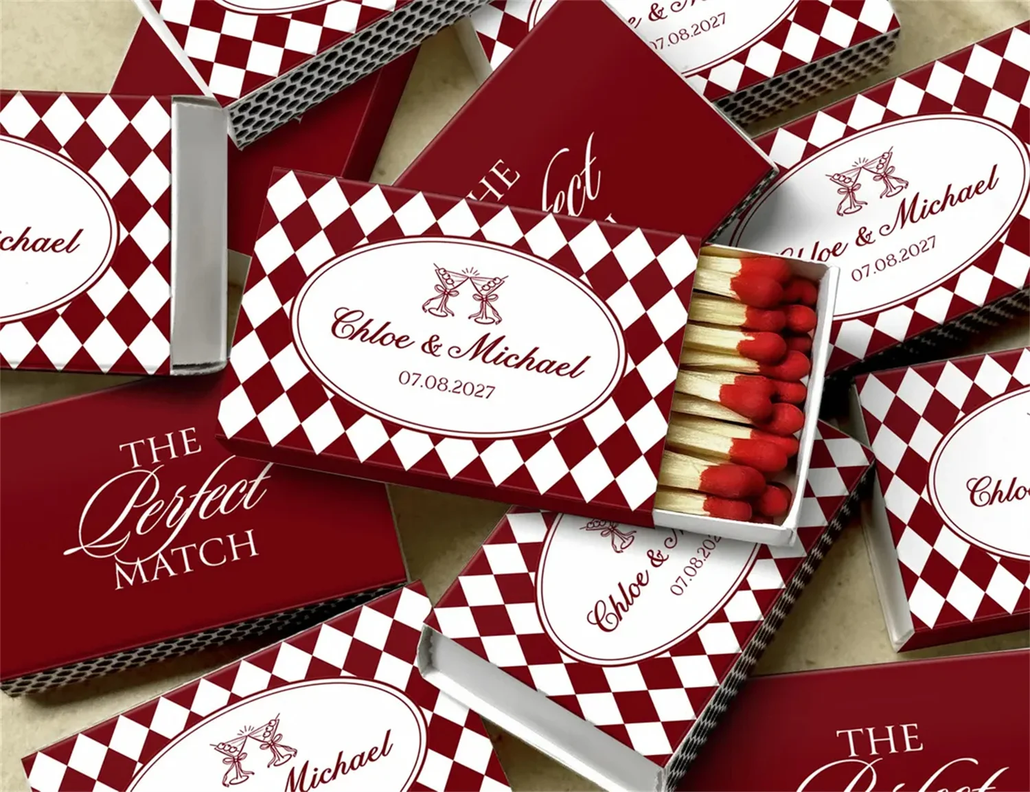 Old Money Style Wedding Matchb - Sticker Label Template 评论和价格