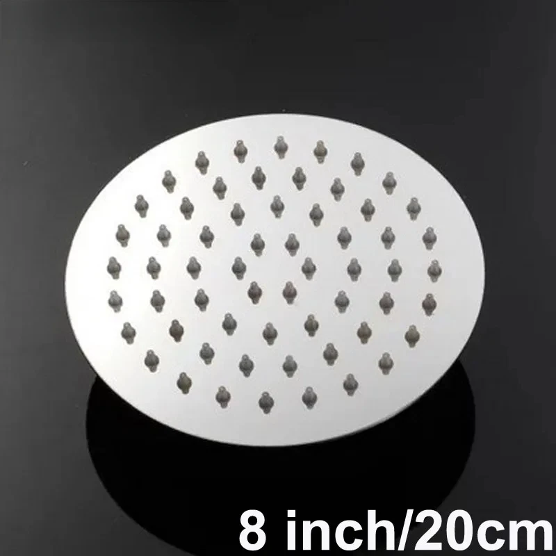 

. 8-дюймовая 20x20 см роскошная круглая насадка для тропического душа, насадка для душа из нержавеющей стали, душ для ванной комнаты, Chuveiro