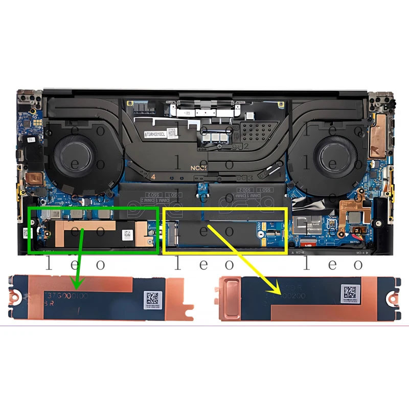 for  Dell XPS15 9500 9510 9520 9530 Precision 5550 5560 5570 Laptop M2 SSD Solid State Drive Heat Sink Copper Bracket