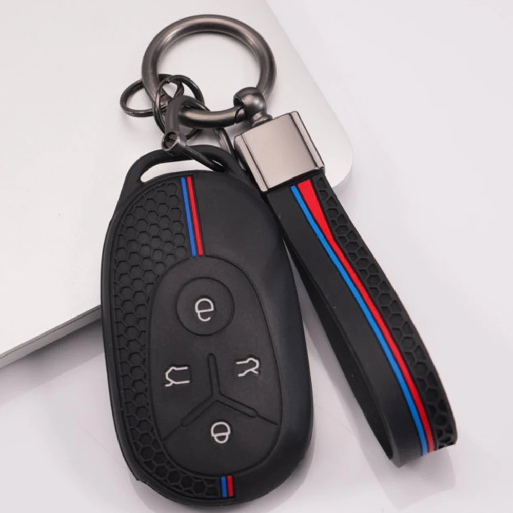 Silicone Key Cover With Wrist Strap For Geely EX2 GEOME EX2 MMEX2 Max Xingyuan Galaxy Light Star Wishes Proton EMAS Easy Install