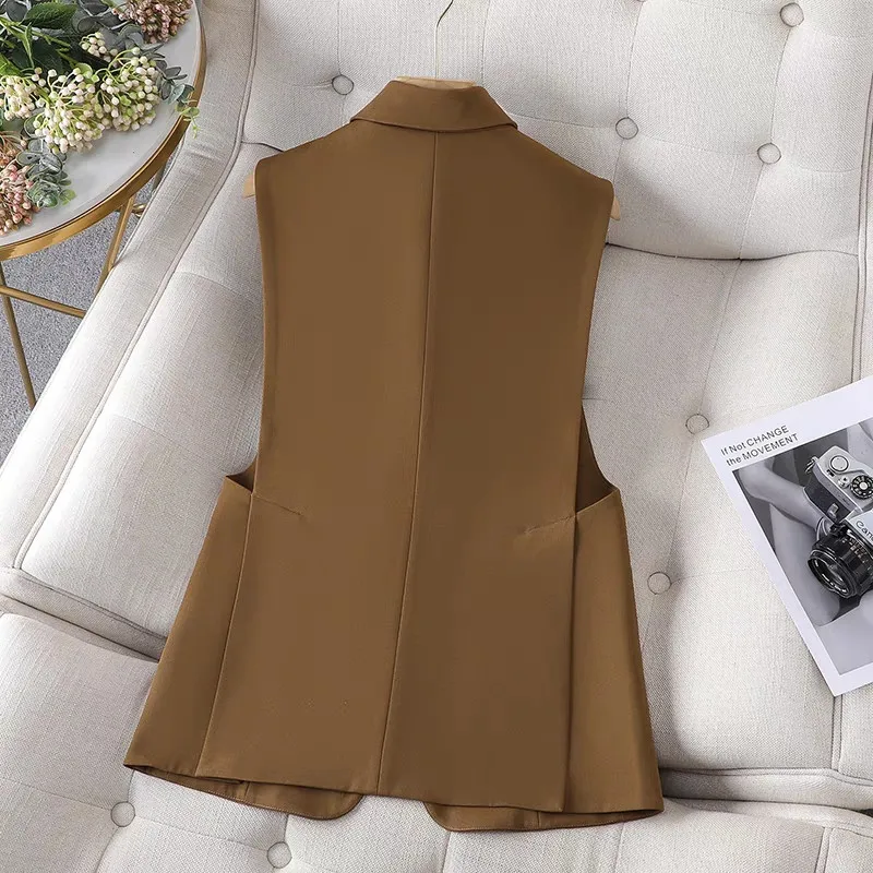 

Женский пиджак, жилет, пальто, летняя корейская версия, дизайн, женский жилет, топы, элегантный темпераментный женский зажим для лошади