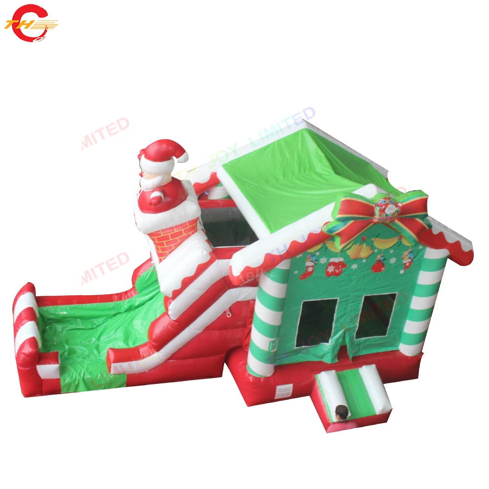 7x4m natal inflável bounce house comercial pvc lona jumper de ar inflável com slide para venda