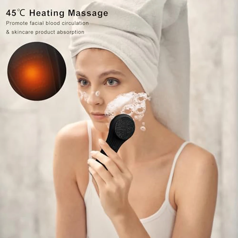 Spazzola per la pulizia del viso impermeabile per uomini e donne Spazzola detergente elettrica esfoliante ricaricabile per il viso