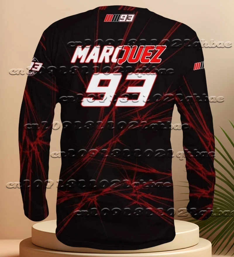 

25Men And Women Motorcycle Loose Riding Long Sleeved T-Shirt Summer Breathable Quick Drying 93 Marquis Printed Long SleevedShirt