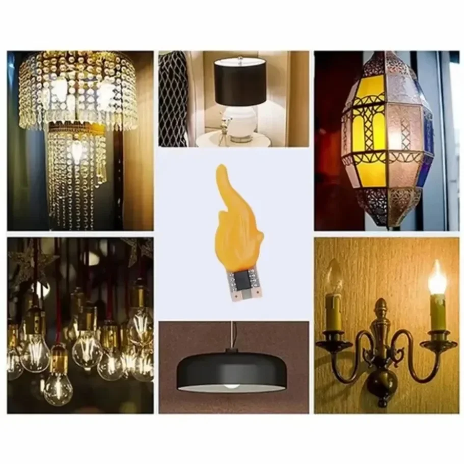 DC3V LED لهب خيوط فلاش تتدفق الشموع اديسون لمبة LED خيوط ديود حفلة عيد ميلاد الديكور إكسسوارات مضيئة DIY بها بنفسك #6