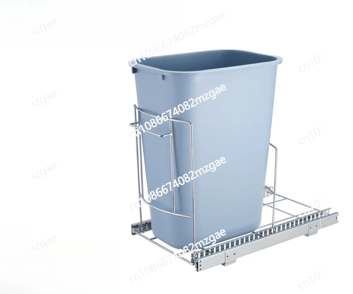 Slide Rail Cabinet Pull-down Trash Can Rack Under Sink Trash Can Rack Adjustable Pull-out Trash Can