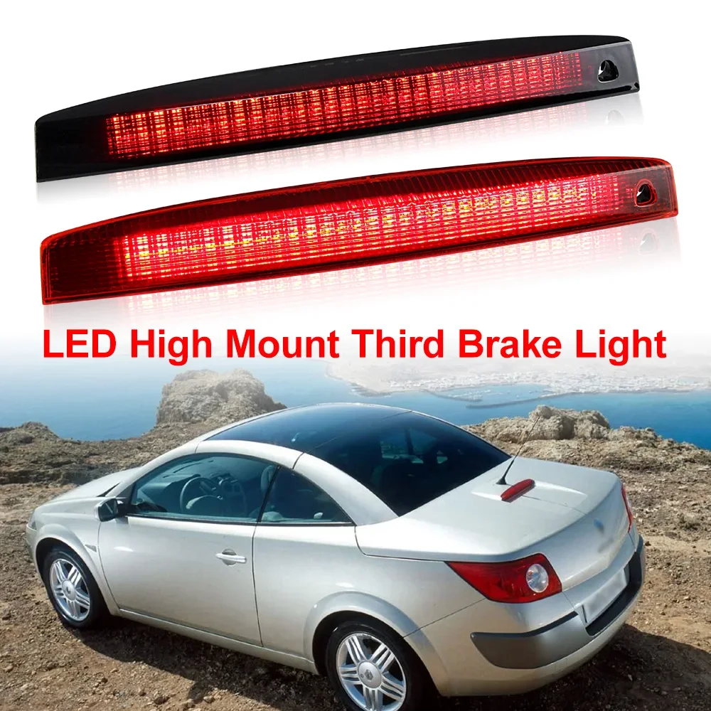 1 PCS OEM: 8200175538 FOR Renault Megane MK II 2003-2008 Smoked RED Lens Led Third Brake Light Rear Tailgate Stop Lamp