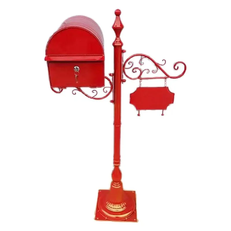 Retro mailbox, outdoor rainproof inbox, villa community, garden, message box, vertical