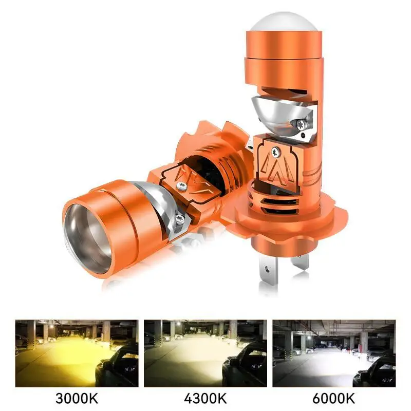 2 Pcs Headlight Bulbs Super Bright High Lumens Output Efficient Cooling Dustproof for Car Lighting Replacement Parts