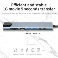 Usb 8 en 1 7 en 1 7 en 2 3 en 1 11 en 1 tipo C 3 1 a 4k HdTV Hub adaptador con lector de tarjetas Sd Tf Rj45 Pd carga rápida para ordenador Macbook