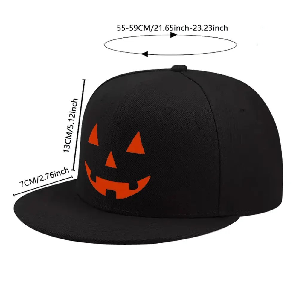 1pc Portable Commuter Daily Carry Baseball Cap, Men's Sports Hat with Jack-o'-lantern Face Print, Multiple Colors