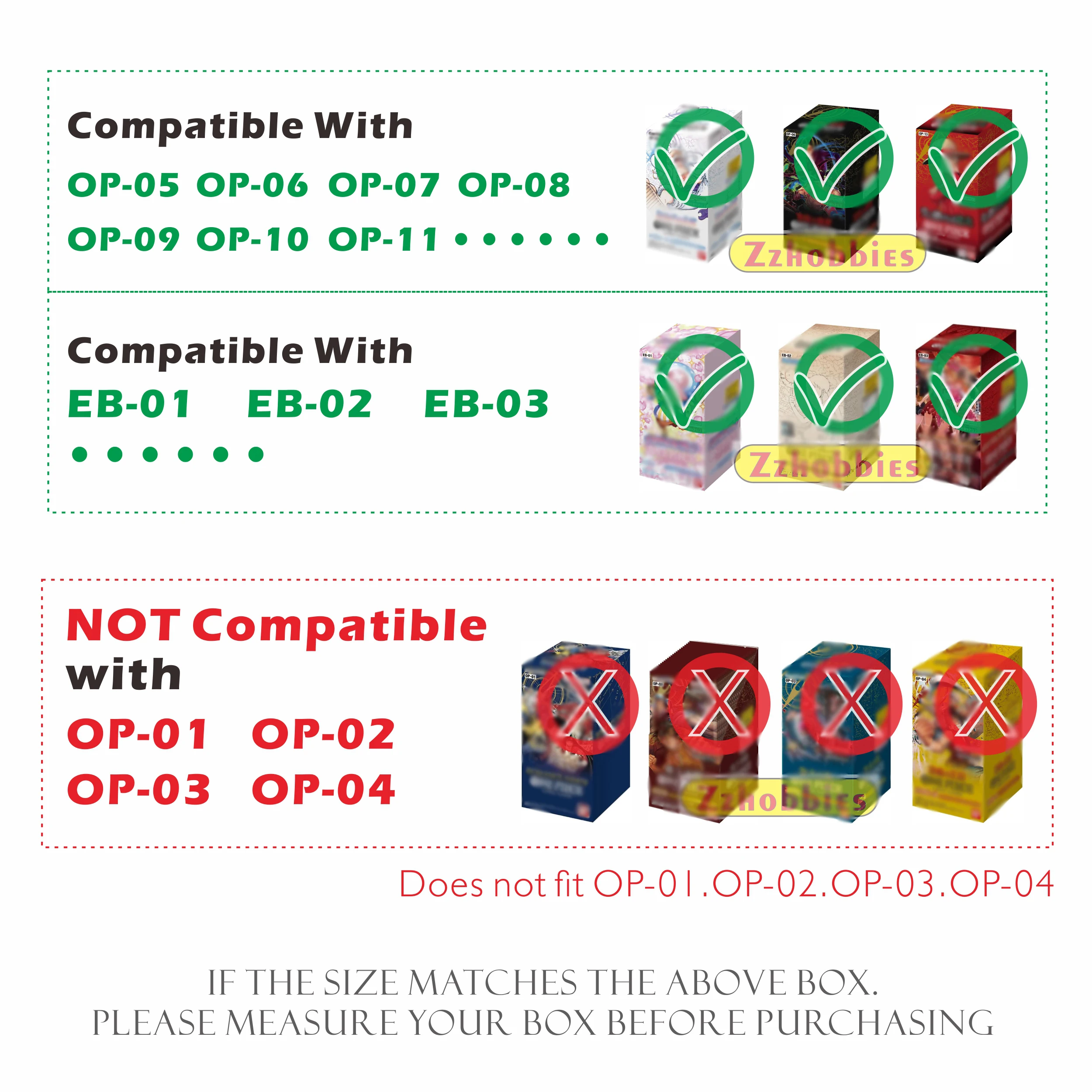 حافظة عرض مغناطيسية من الأكريليك لقطعة واحدة يابانية (OP-05/06/07/08...& EB-01/02/03...)